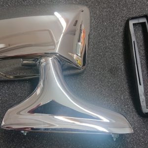 Chromen trapezium spiegel rechts voor BMW e9 e3 e12 02 Neue klasse