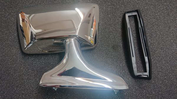 Chromen trapezium spiegel rechts voor BMW e9 e3 e12 02 Neue klasse - Afbeelding 2