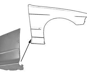 Reparatiedeel rechts spatbord voorscherm BMW e36 cabrio coupe