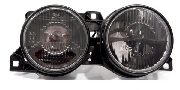 Donkere koplampen BMW 3 serie E30 met kruis, smoke - Afbeelding 3