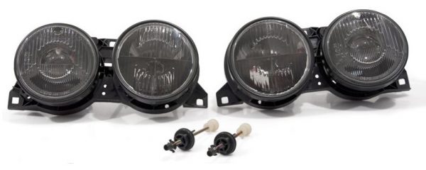 Donkere koplampen BMW 3 serie E30 met kruis, smoke