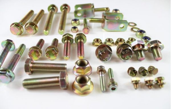 Complete boutenset BMW e36 vooras geel verzinkt, vanaf 09-1992 - Afbeelding 3