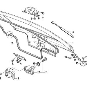 Gasveer achterklep BMW e30 Touring