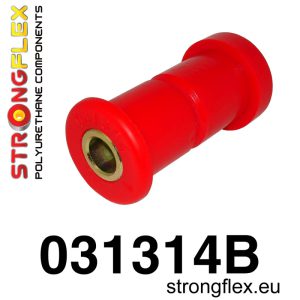 Rubber, strongflex rood, silent bloc voor draagarm achter 80Sha