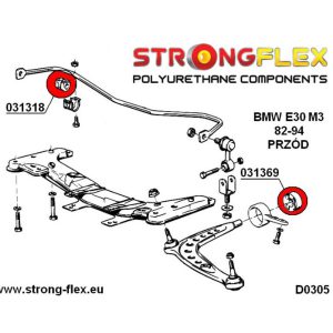 Stabilisatorstang rubber voor strongflex 90SHA sport