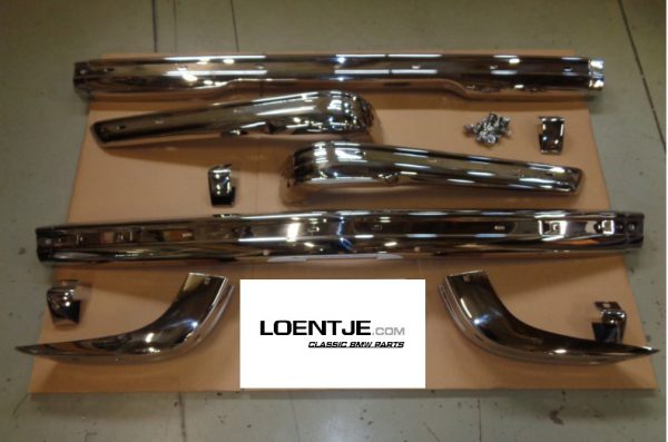 RVS bumper set BMW e21, voor en achter