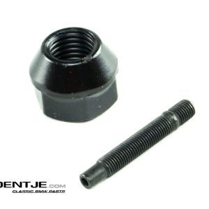 Wheelstud draadwielbout 80mm zwart gecoat