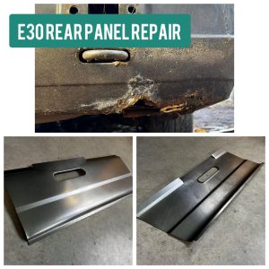 Reparatieplaat bij sleepoog achter e30 type 2