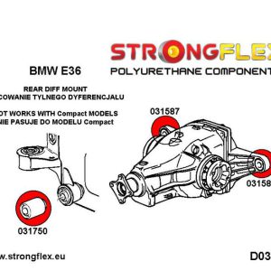 Strongflex e36 differentieel ophang rubber 80ShA