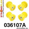 Achterasrubber set, silent-bloc achteras BMW e36 Strongflex Geel 90ShA
