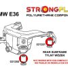 Achterasrubber set, silent-bloc achteras BMW e36 Strongflex Geel 90ShA - Afbeelding 2