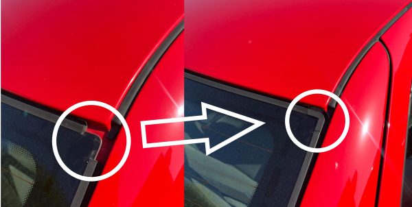 Achterruitafdichting hoeken BMW E36 Sedan - Afbeelding 2