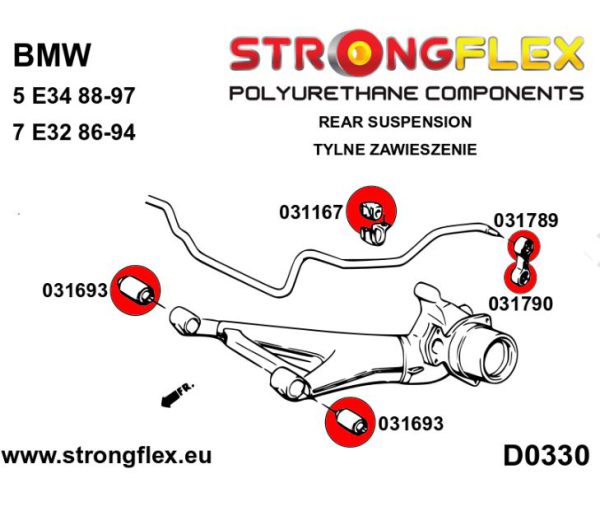 Stabilisatorsteun achterzijde Strongflex PU bus 031789A - Afbeelding 3