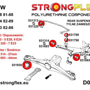 Stabilisatorsteun achterzijde Strongflex PU bus 031789A