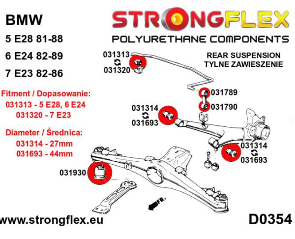 Stabilisatorsteun achterzijde Strongflex PU bus 031789A - Afbeelding 2