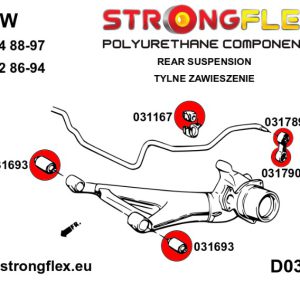 Strongflex rubber voor draagarm achter 90SHA